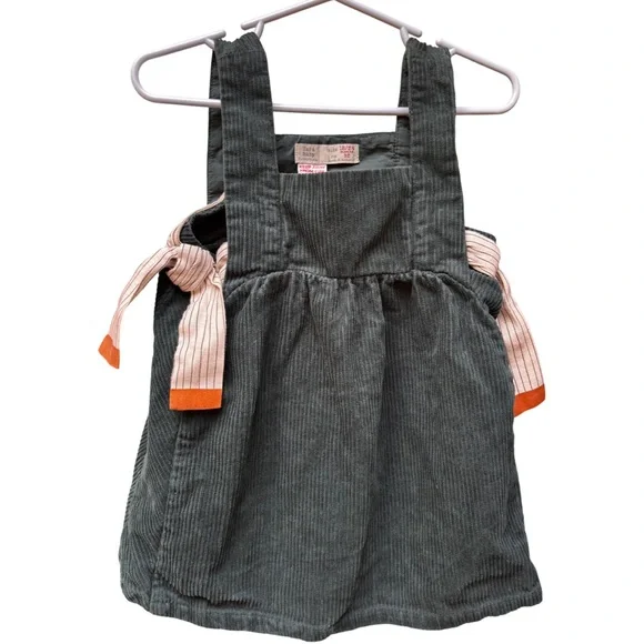 Zara Kids Green Corduroy Overalls Dress 18-24M - Picture 1 of 6